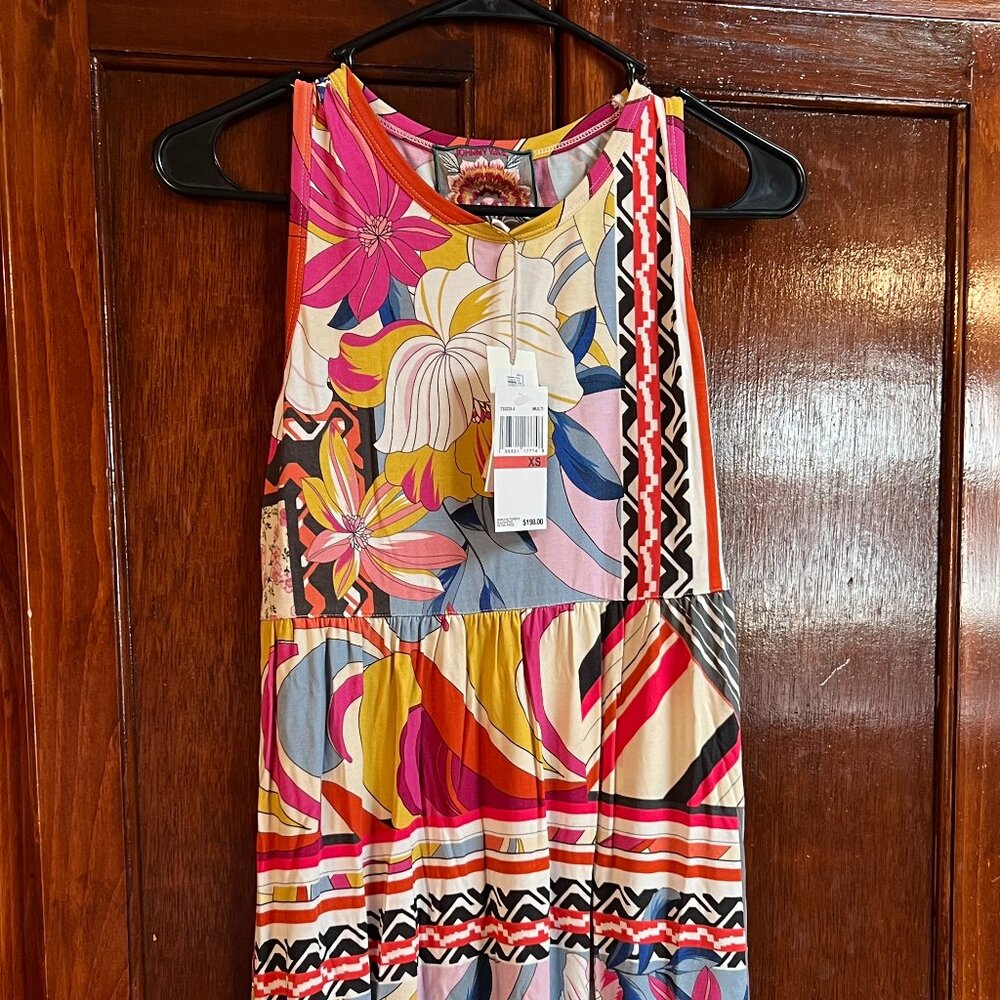 Womens size XS Saks 5th ave made by johnnywas Rachel Multi color swing dress - Picture 3 of 3